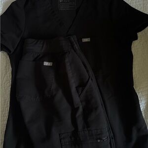 Figs Jet Black Medical Scrub Ensemble